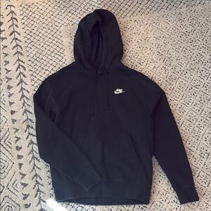 Nike Black Hoodie with White Swoosh